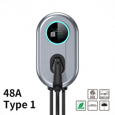 qualità  48A Wallbox EV Charger Station With LCD Screen APP Wifi/Bluetooth 11.52 KW Type 1 EV Home Charger fabbrica