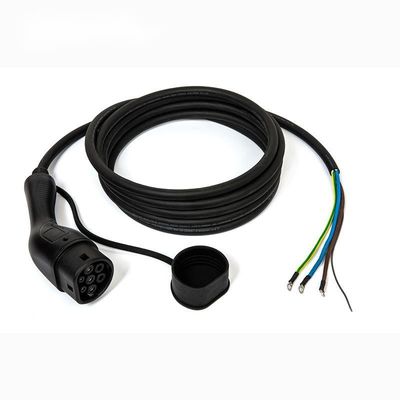 spina di carico 32A/3Phase del caricatore di Type2 della pistola dell'OEM del cavo EV del veicolo portatile 22kW singola
