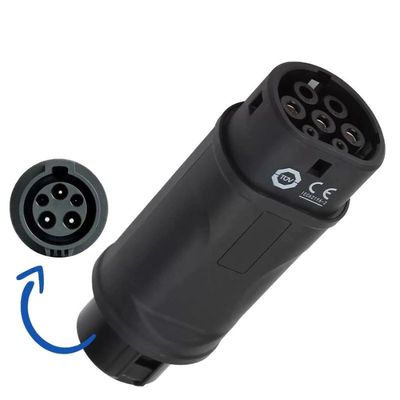 Tipo 1 di SAE J1772 del veicolo elettrico al connettore di carico di Type2EV, adattatore 22KW del caricatore di CA EV