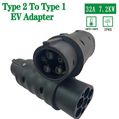 Type2 dell'adattatore del caricatore di EV all'IEC massimo 32A 62196 di tipo 1 a CA del convertitore del caricatore dell'automobile di SAE J1772