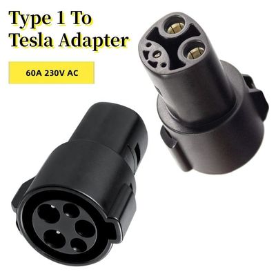Connettori di carico J1772 di monofase 60A EV di CA agli adattatori di Tesla per i caricatori dei veicoli elettrici