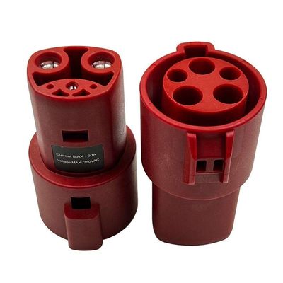 AC 10 KW tipo 1 all'adattatore per caricabatterie Tesla EV SAE J1772 all'adattatore di ricarica rapida Tesla 60A