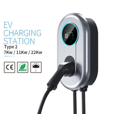 Tipo - 2 mucchio di carico della casa EV di Wallbox per l'automobile elettrica 32A 7.36KW 1 fase con il LCD